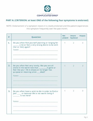 Complicated Grief Questionnaire